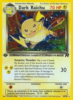 Dark Raichu, 83/82, Unlimited